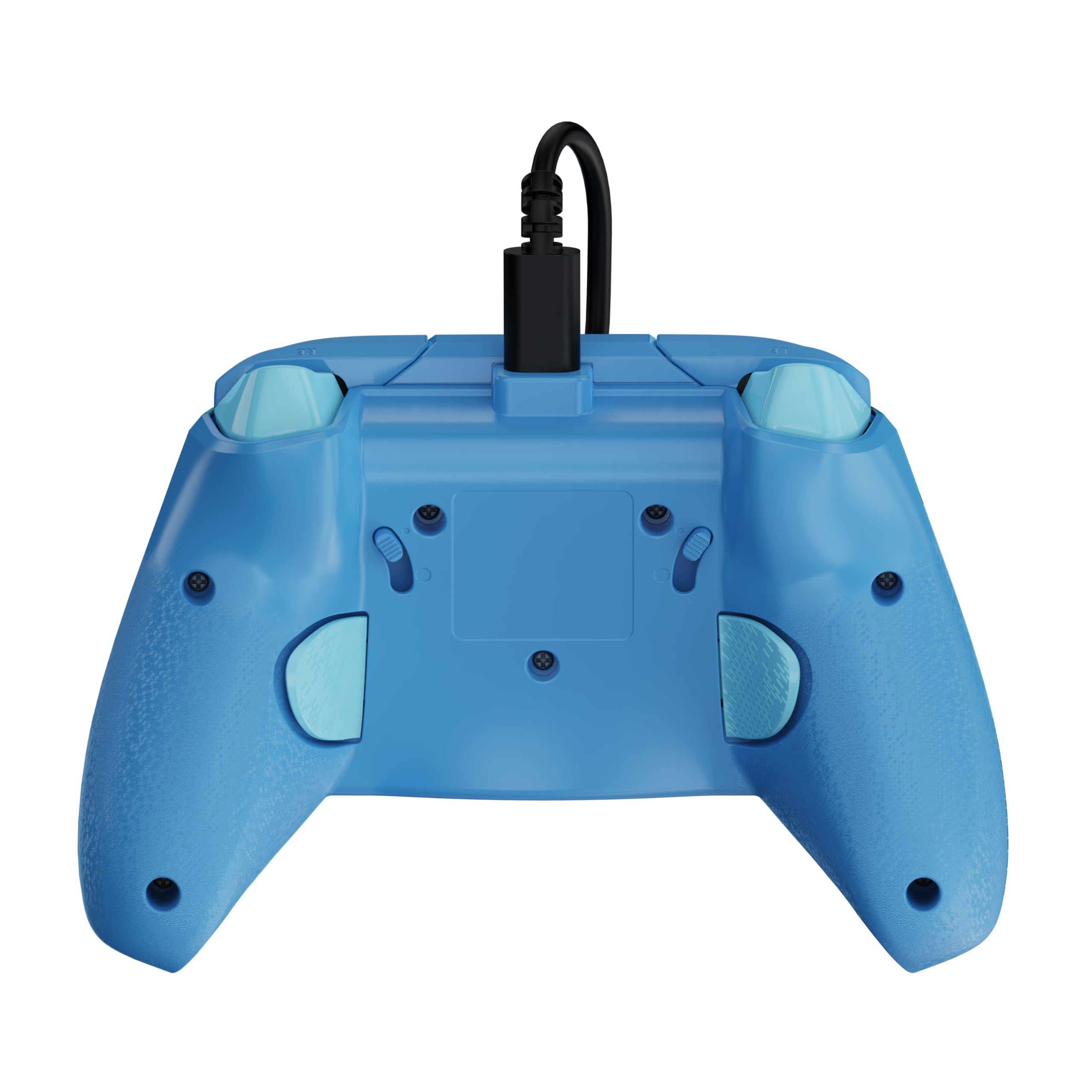 Turtle Beach Rematch Advanced Brillo Blue Kitsune Mando de juego con cable. Con licencia para Xbox con botones reemplazables, gatillos ultracortos y controles de Audio
