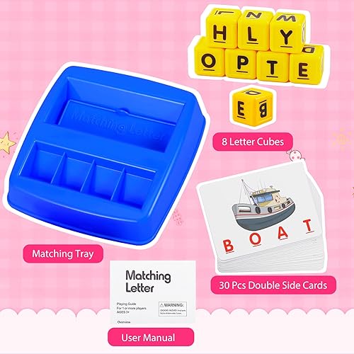 Miniatura 4 de Juego de cartas a juego, palabras de ortografía y aumenta la memoria, juguete educativo de aprendizaje temprano para niños preescolares y jardín de