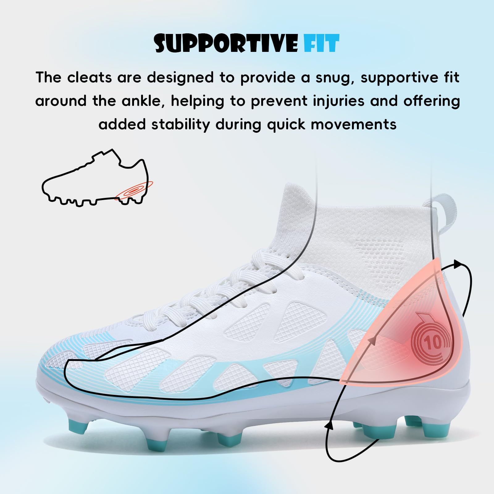 Football Boots Kids Boys Girls Athletic Outdoor Football Shoes — view 4