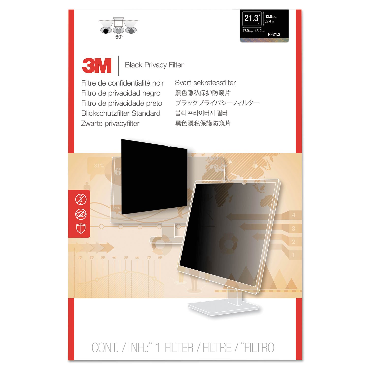 Amazon.com: 3M Privacy Filter - 3M PF21.3 Monitor privacy screen
