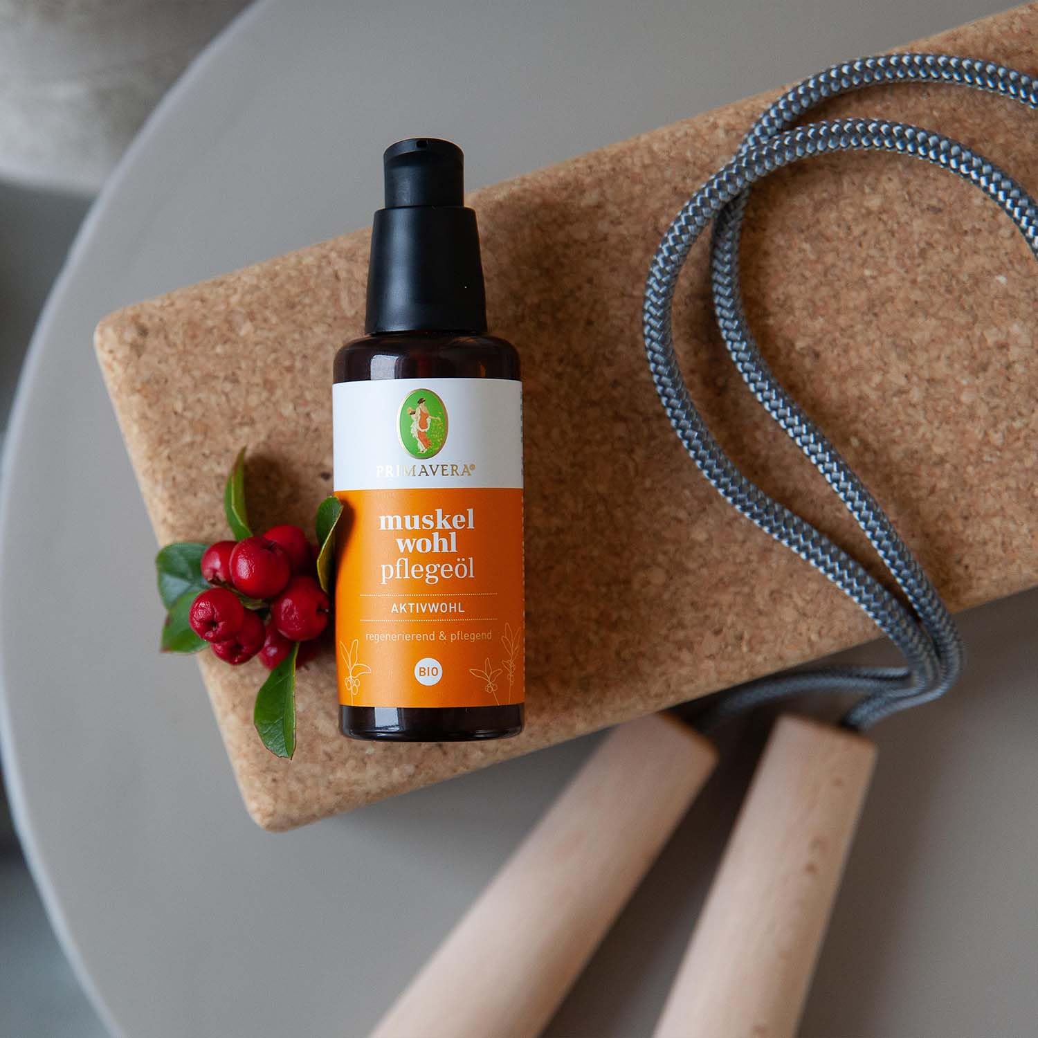 PRIMAVERA Aktivwohl Muskelwohl Pflegeöl bio 3 x 50 ml - Pflege der Haut nach körperlichen Aktivitäten - Aromatherapie - lindernd, anregend - vegan