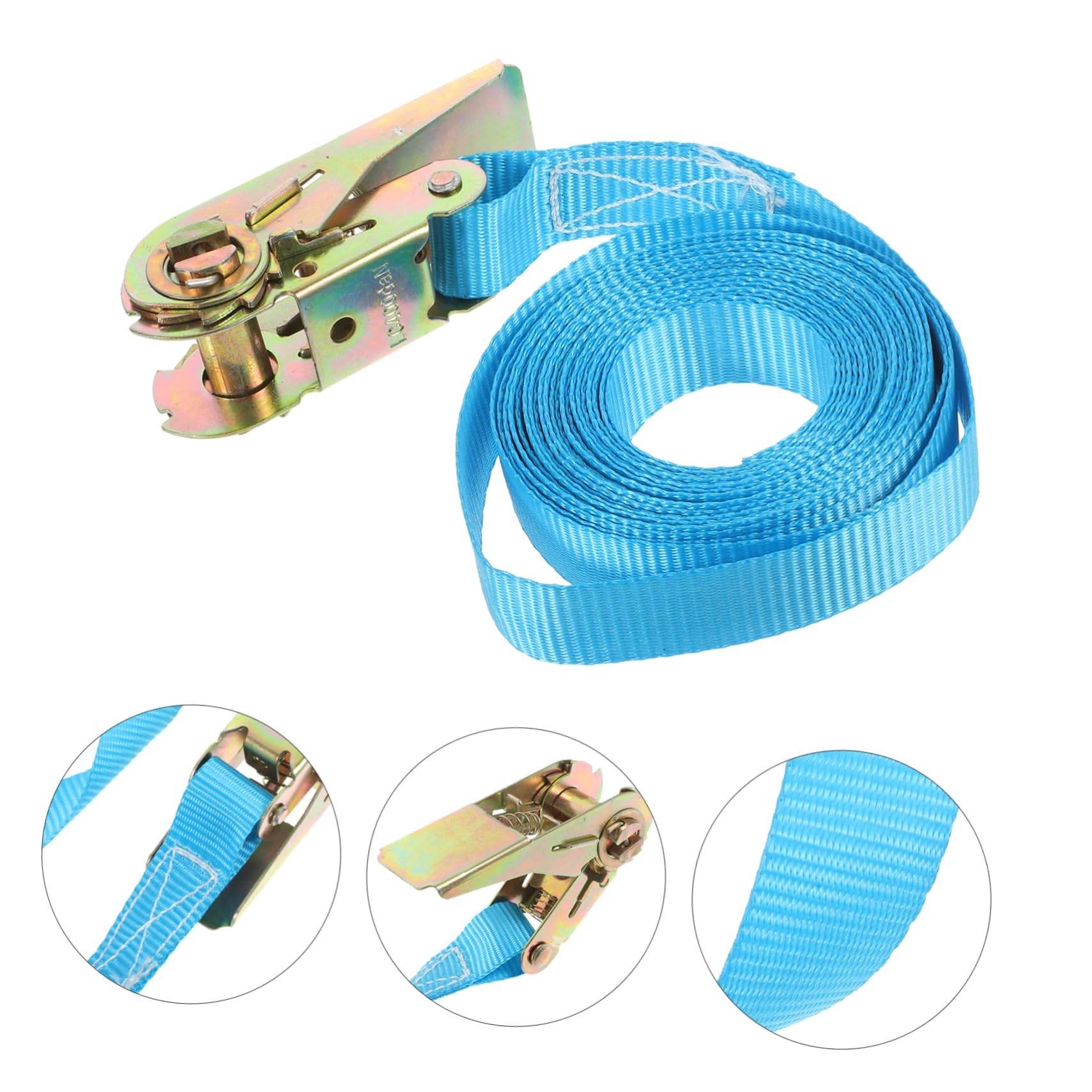 Holibanna 4 pièces Sangles à Cliquet avec Crochets Sangles de Serrage Robustes Fixation de Cargo Durable et Multi Usage pour Voyage et Transport