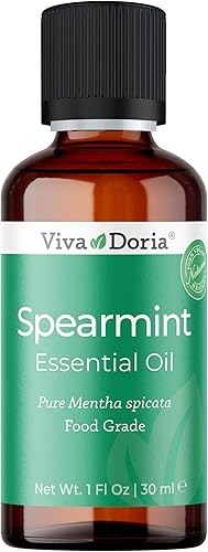 Aceite esencial de menta verde Viva Doria, 100% puro, aceite esencial natural, variedad Mentha Spicata, sin diluir, para aromaterapia Grado