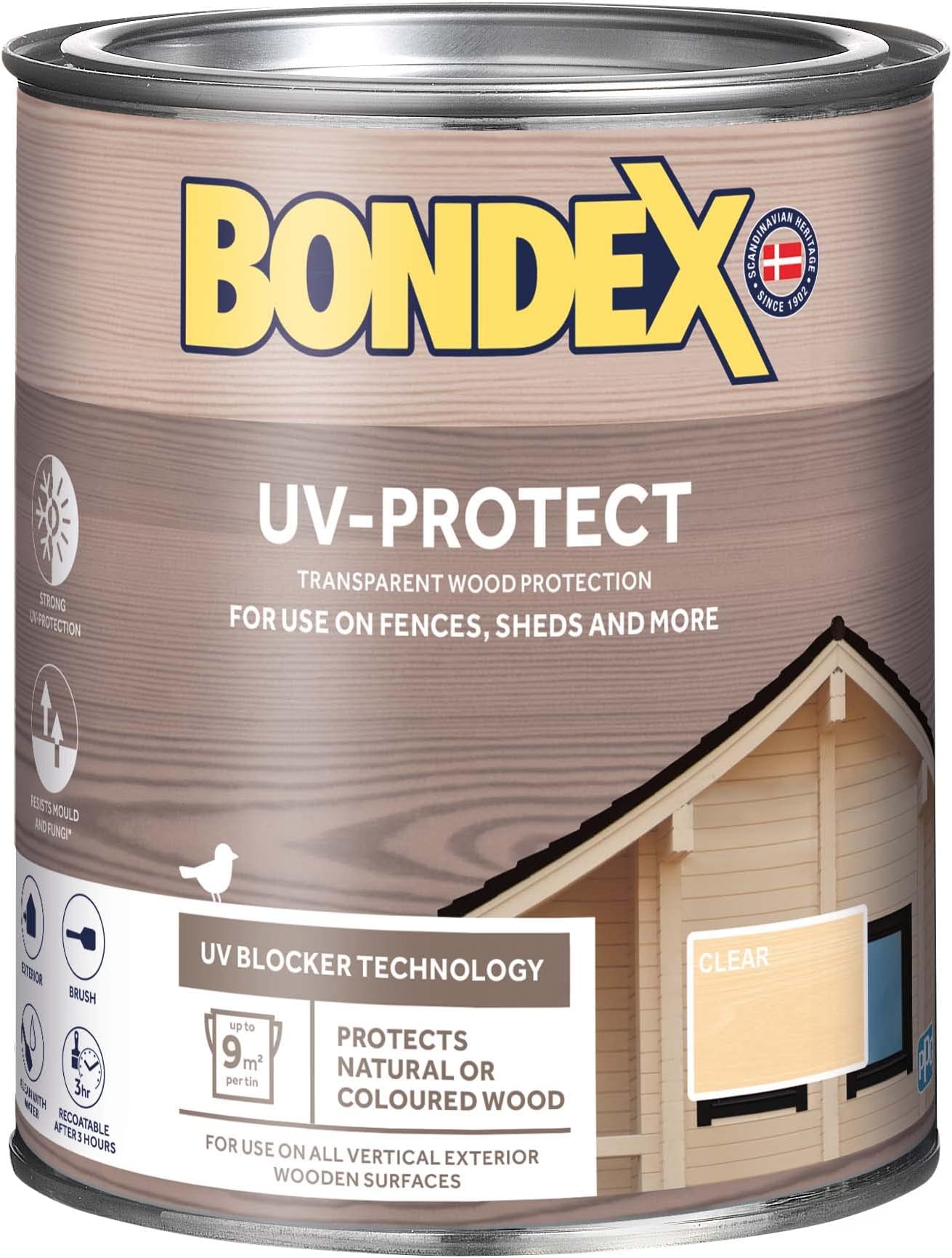 Bondex UV Protect Wood Varnish – Clear – Suitable for Exerior Wood - Long Life and Water Based – Mould Resistant – 750 ml