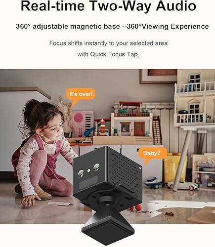 Miniatura 5 de Cámara de seguridad inalámbrica 4K, cámara interior WiFi, cámaras para seguridad en el hogar, monitor de bebé, cámara de niñera con visión nocturna,