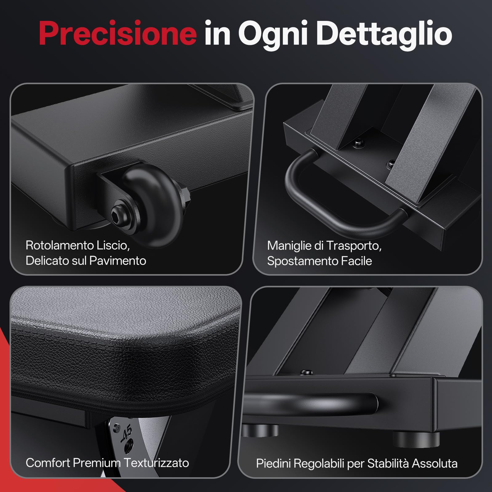 JOROTO MD70 Panca palestra Regolabile, Panca Pesi Multifunzione con Carico Massimo 400KG/880LBS, Schienale 8 Posizioni e Seduta 5 Posizioni Regolabile, Panca Addominali per Allenamento Completo