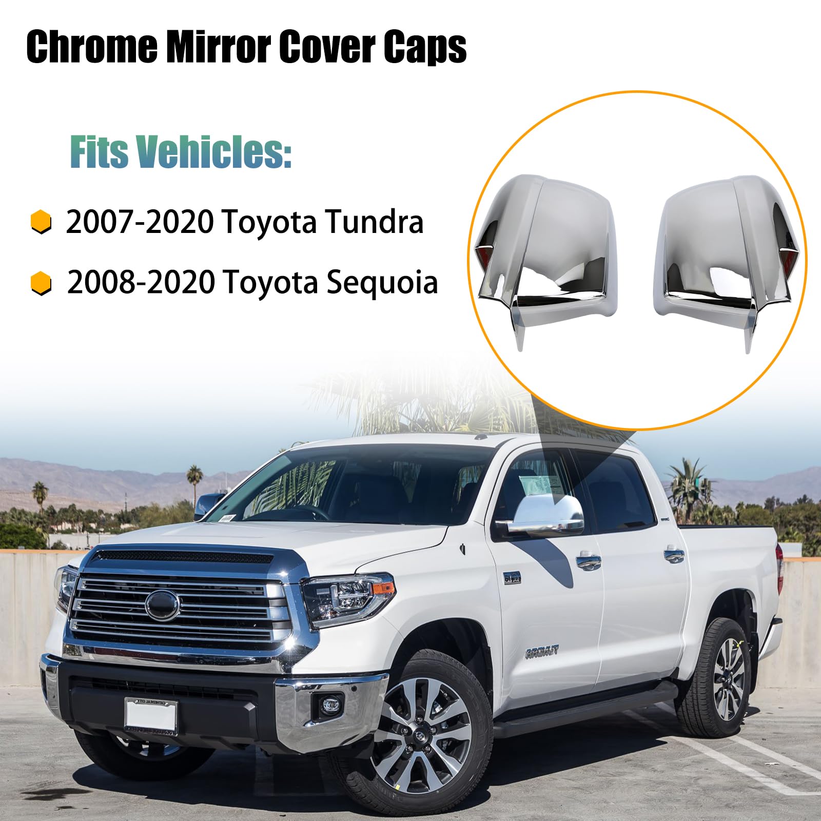 Amazon.com: AUCERAMIC Chrome Plated Mirror Covers Trims for 2007