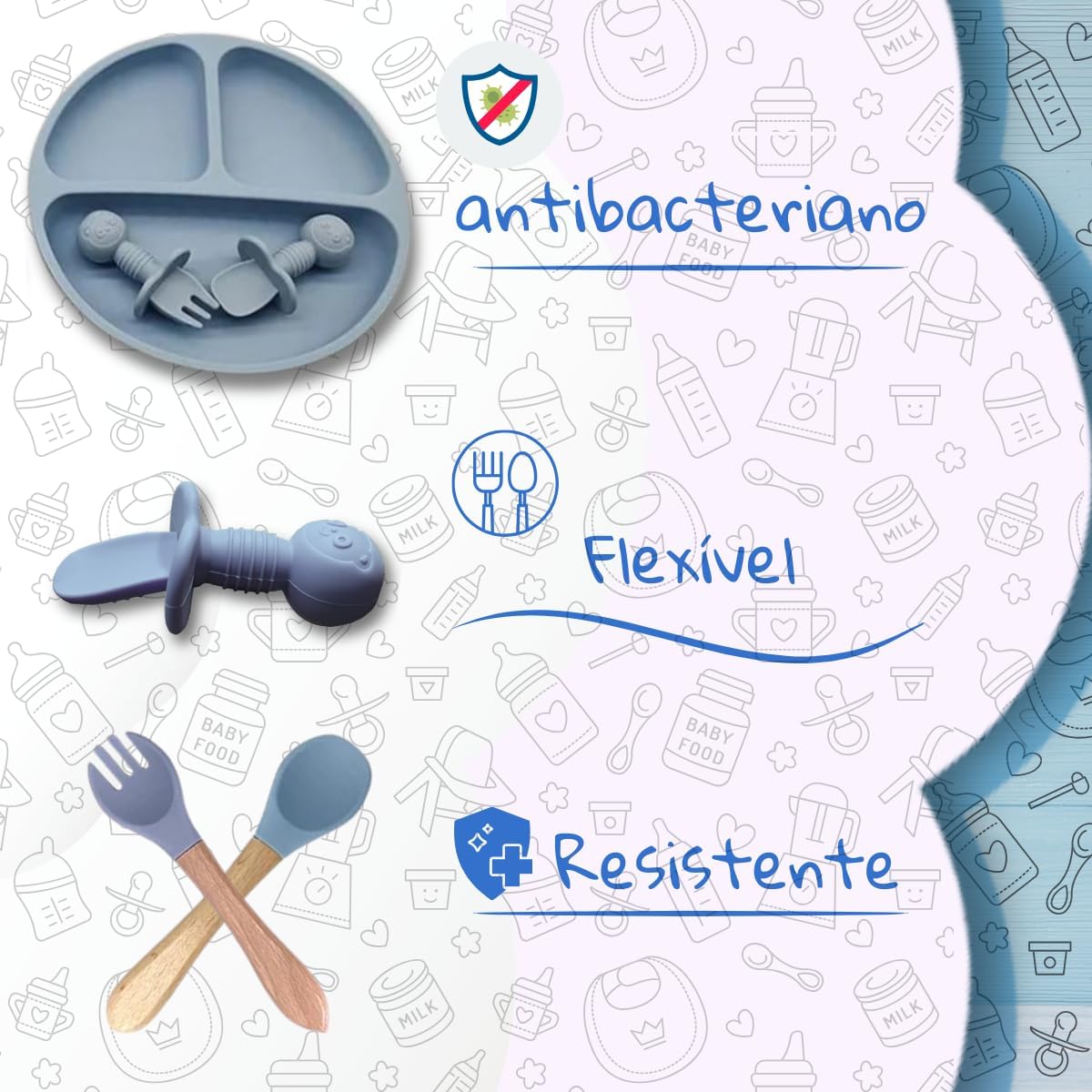 Kit Introdução Alimentar Bebe 8 Peças Silicone Iniciação Para Alimentos Livre de BPA Atóxico Antibacteriano Seguro Sem Pontas Colher, garfo, copinho, pote e pratinho Criança 6 meses Terracota Kit Introdução Alimentar Bebe 8 Peças Silicone Iniciação Para Alimentos Livre de BPA Atóxico Antibacteriano Seguro Sem Pontas Colher, garfo, copinho, pote e pratinho Criança 6 meses Terracota