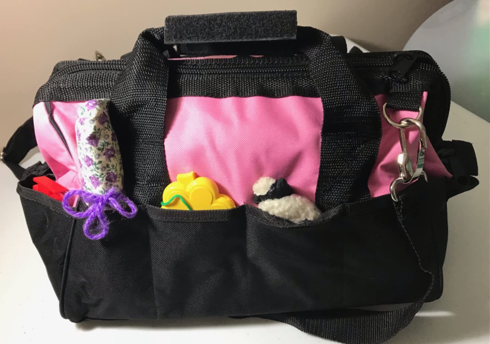 8/mo Finance Pink Power Pink Tool Bag for Women 16" Tool Tote Bag w