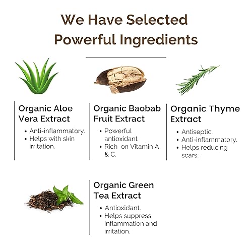 Miniatura 3 de Teel Claridale Lotion - Extracto de té verde y loción de aceite de baobab, aloe vera suaviza e hidrata la piel, rica en antioxidantes, la vitamina A