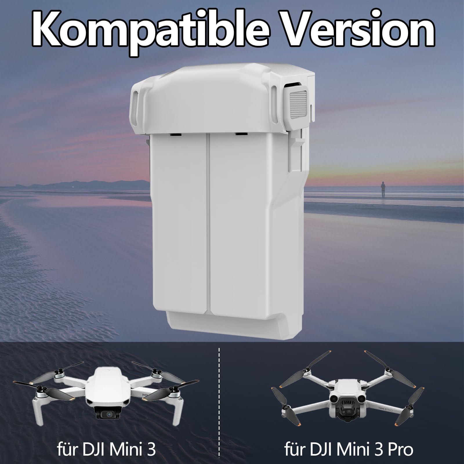 MVMOD Mavic 2 Pro Akku 2 Stück, 3850mAh 15.4V Intelligenter Flug-Akku