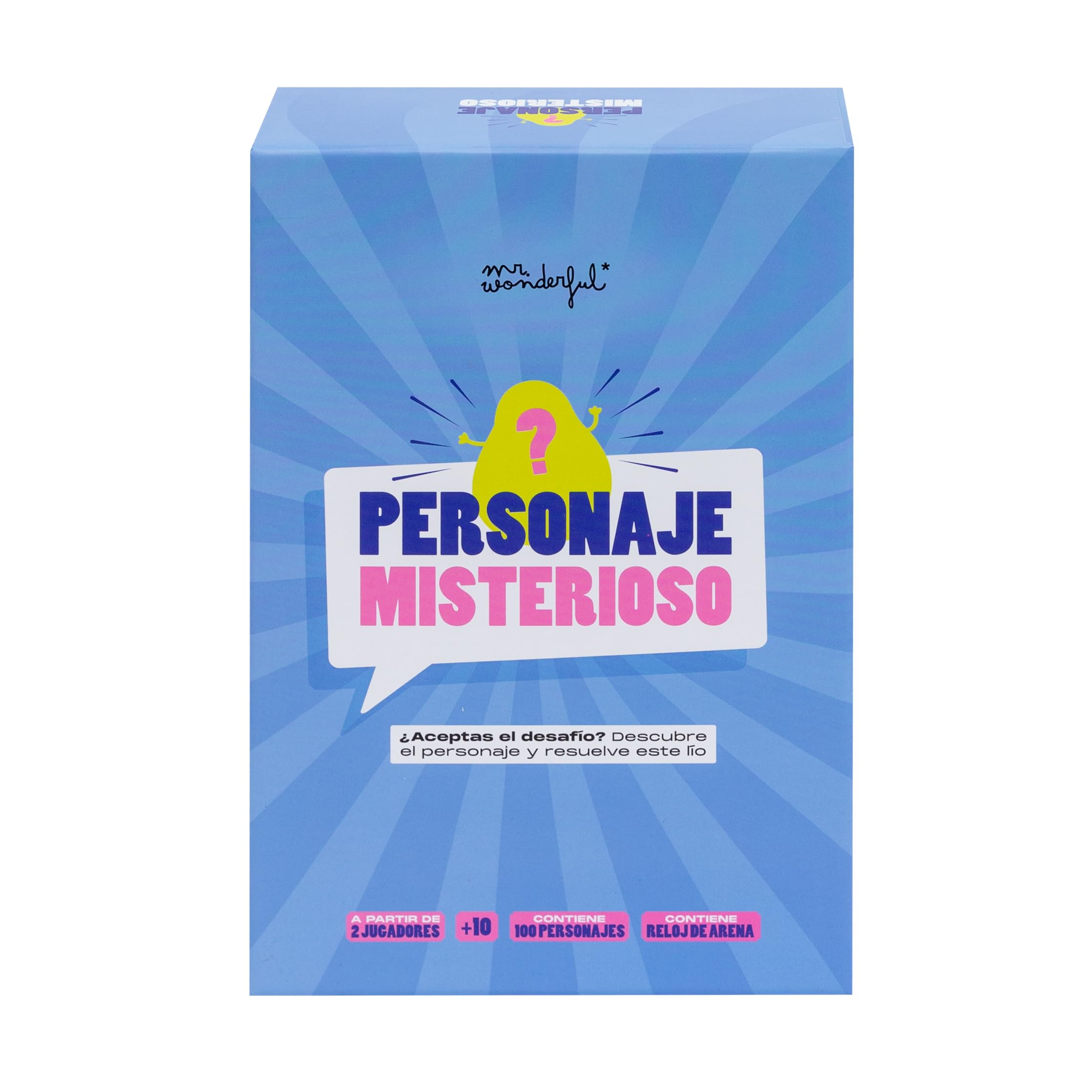 Mr. Wonderful - Card Game - Mystery Character - 100 Cards - Ages 2+ - Contains Instructions and Hourglass