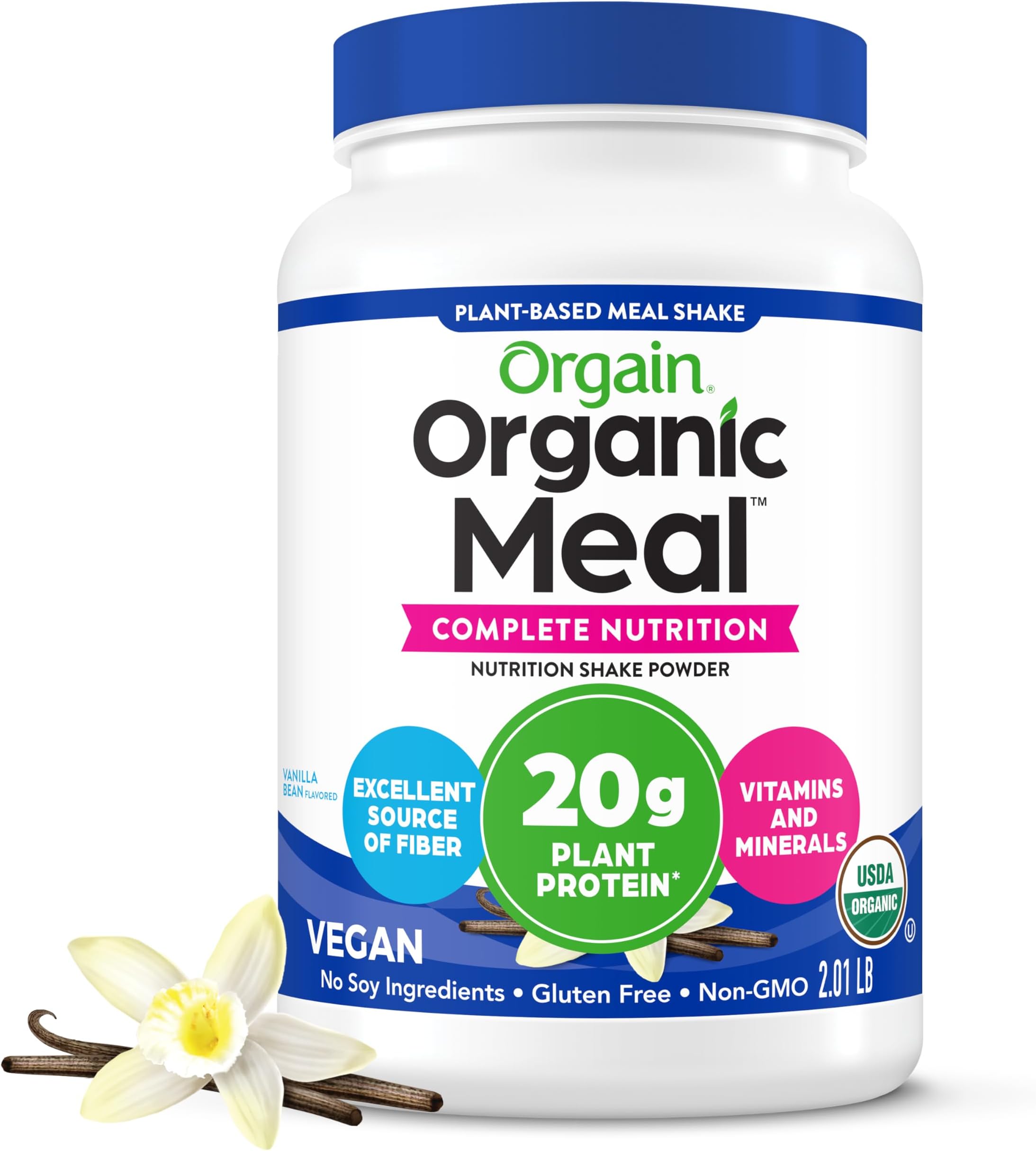 Gluten-free Vanilla Bean Organic Plant Based Meal (20g/2.01lbs)