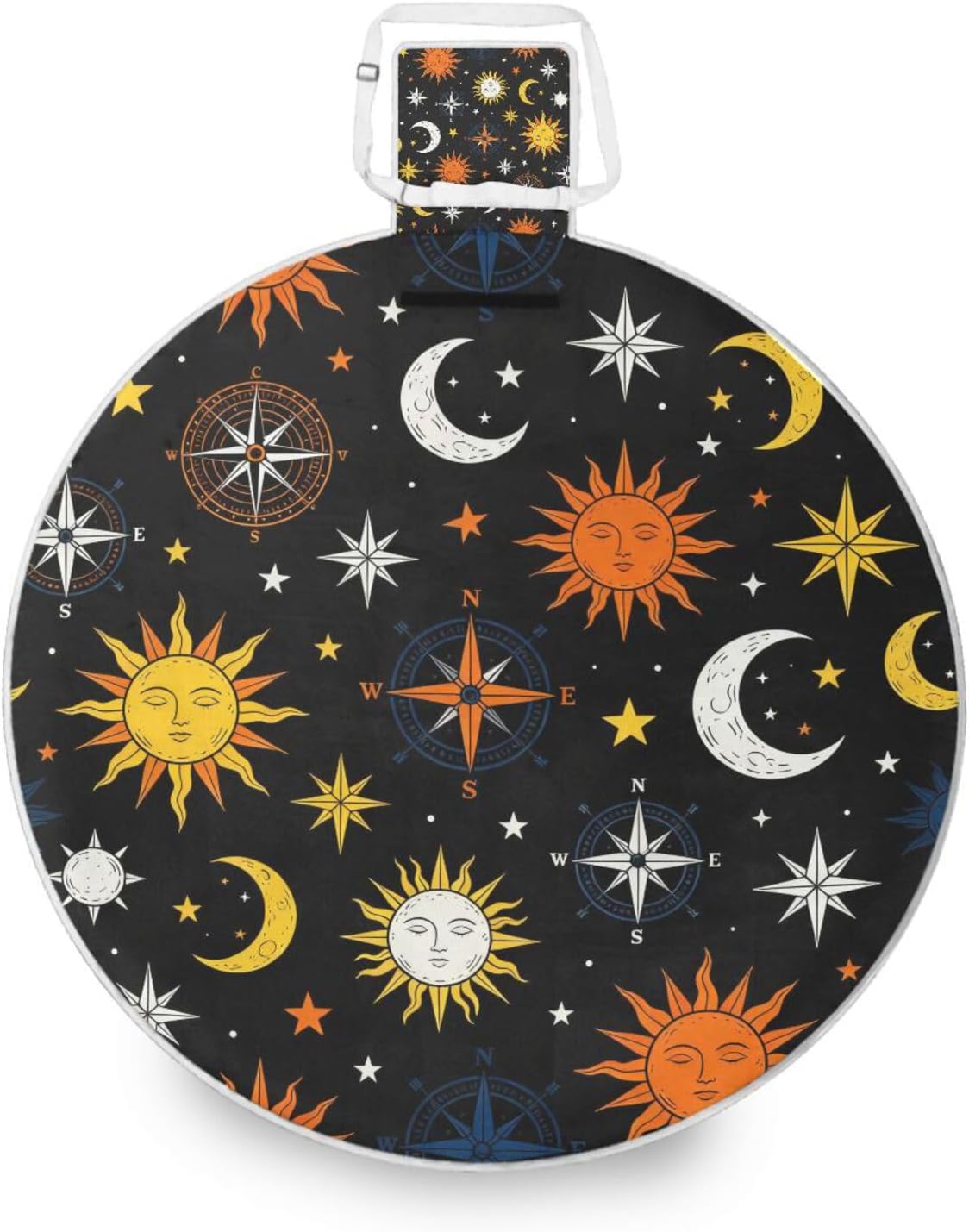 Round Beach Blankets - Fits 2 Adults, Summer Accessories Waterproof Large Outdoor Blanket Dual Layer, Sand-Free, Soft Throw Rug 58 in (F5c2205fafba408da1b45540d453ff6epreview)