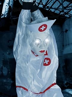 Scary Halloween Decorations Outdoor Hanging Talking Ghost Animatronics with Light Up Red Eyes, Sound & Touch Activated for Indoor Yard Haunted House Decor