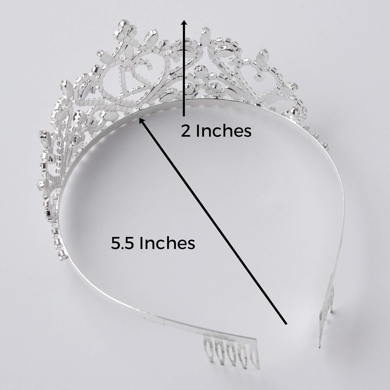 Ella Celebration 21 Tiara 21st Birthday Party Accessories Supplies, Crown Silver (Tiara) (Heart) - Image 4