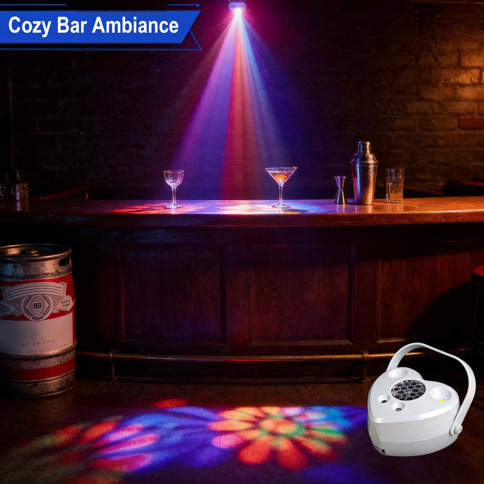 Éclairage de scène 3 en 1 LED stroboscopique RG LED DJ Éclairage DMX Activé par le son Lumière disco pour club, bar, karaoké, mariage, événement et spectacle
