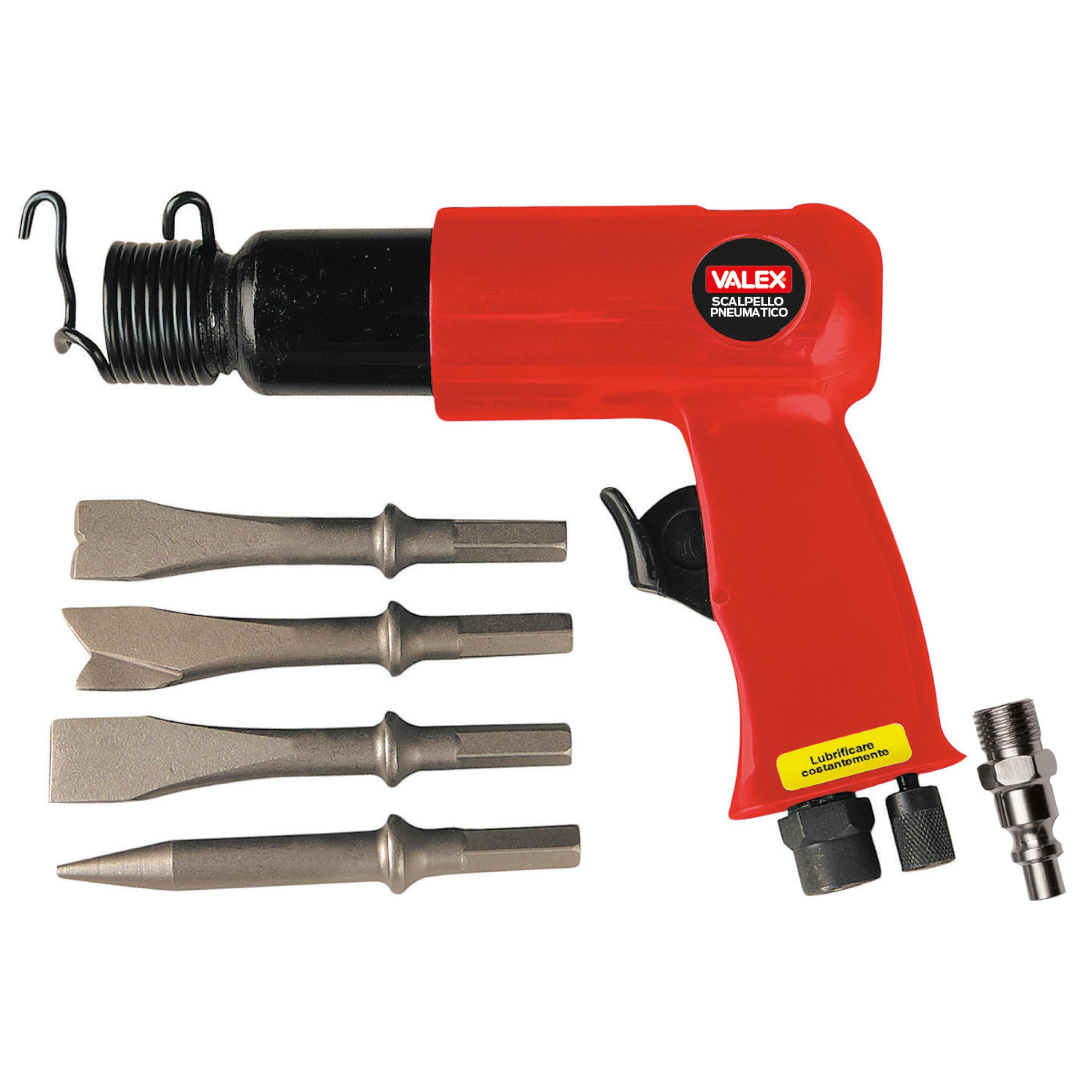 Ciseau pneumatique Valex avec emmanchement hexagonal de 125 mm pour burinage