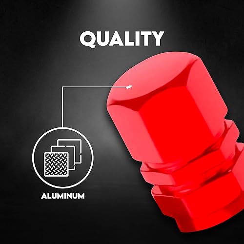 Miniatura 6 de Tapones para válvulas de neumáticos de automóvil, 4 unidades, cubiertas universales para vástagos, juego de tapas de válvula de neumático de