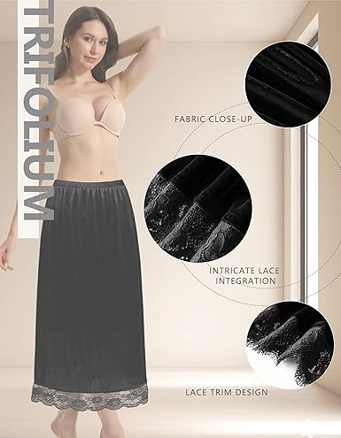 Jupon Robe été Femme TRIFOLIUM - 48cm Blanc - Léger Et Respirant - Taille S (FR 34-36) - Anti-adhésif