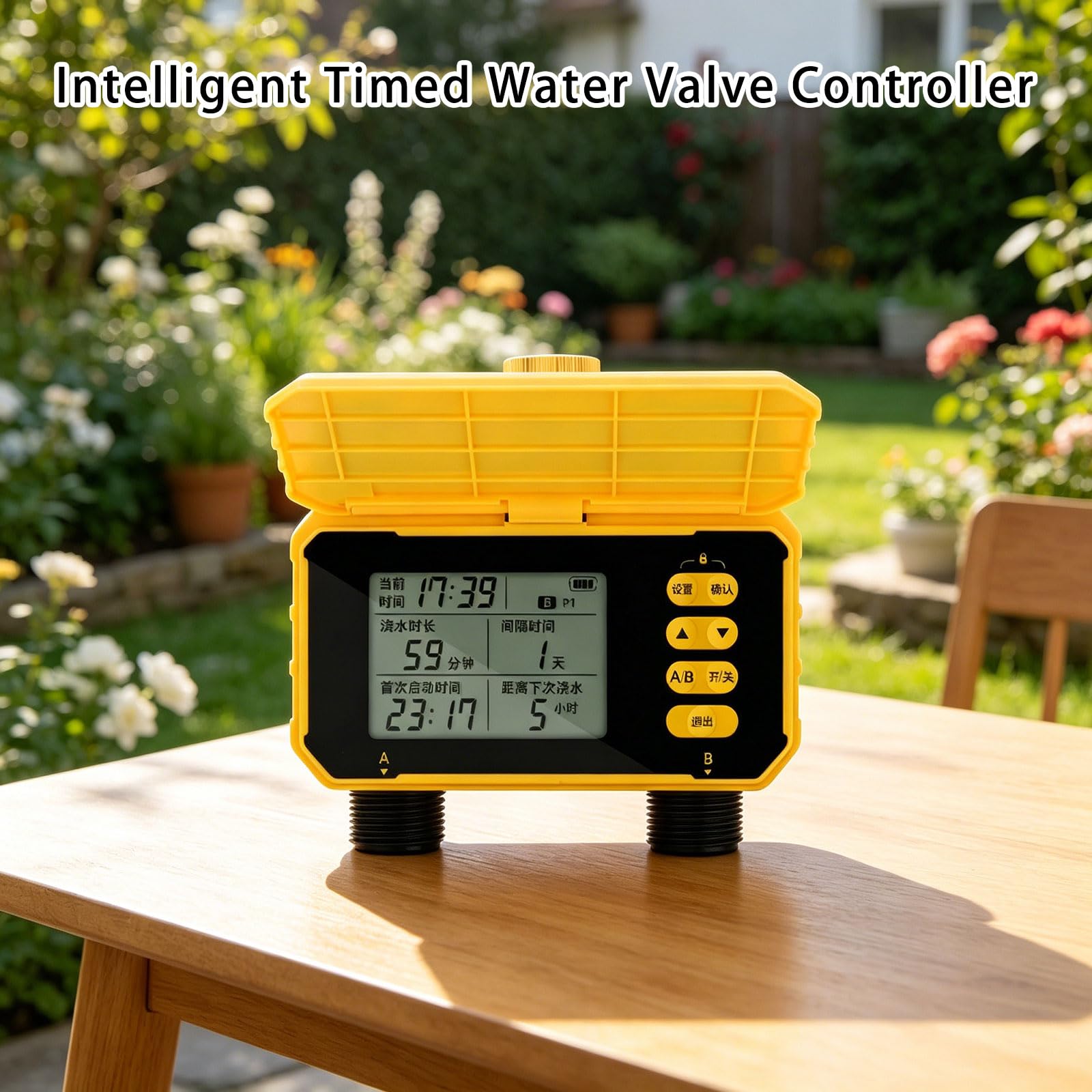 Dispositivo di irrigazione automatico per giardini con pianificazione esatta e robusto ABS Build Grass Irrigatore Timer