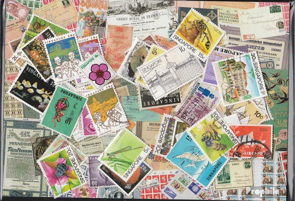 Prophila Collection Singapur Briefmarken – 50 Verschiedene Marken, Für Sammler