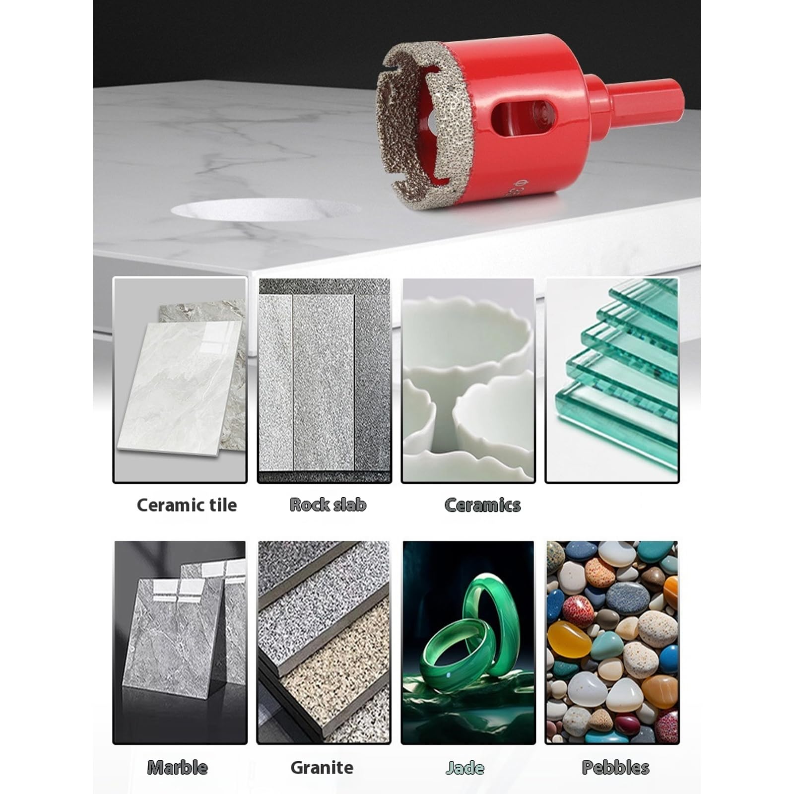 Cortador de agujeros resistente de 12 piezas con tecnología de refrigeración avanzada, corte de alta velocidad, ligero, 700 g para contratistas, cortador de agujeros recubierto de cera