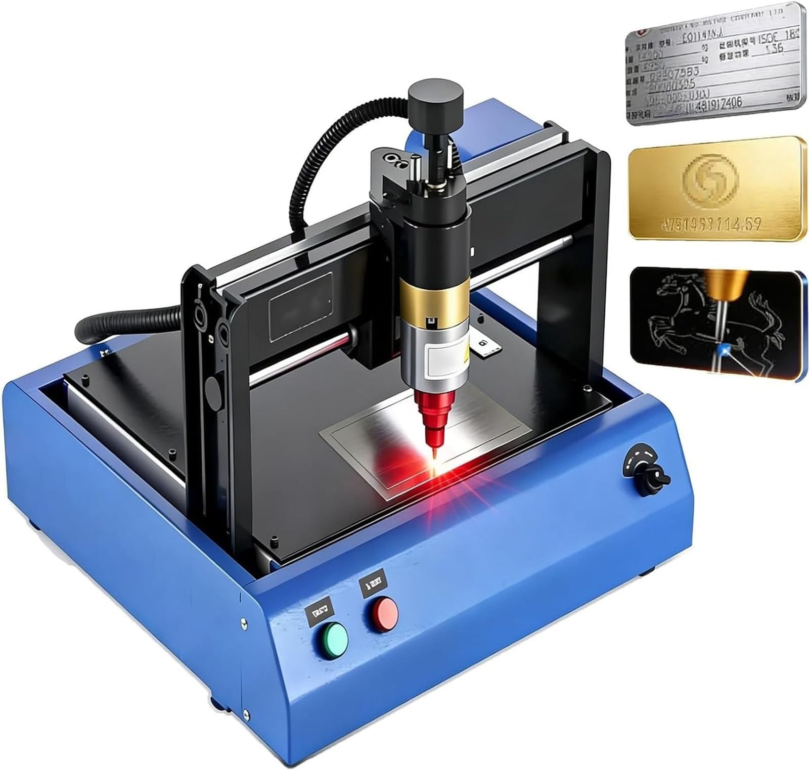 Electric Marking Machine for Industrial Metal Engraving, Dot Peen Technology for Nameplates and Tags