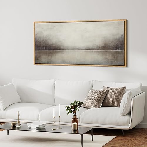 Miniatura 2 de MUDECOR Lienzo enmarcado extra grande para pared, tonos neutros suaves, naturaleza, desierto, antiguo, retro, bellas ilustraciones, decorativo,