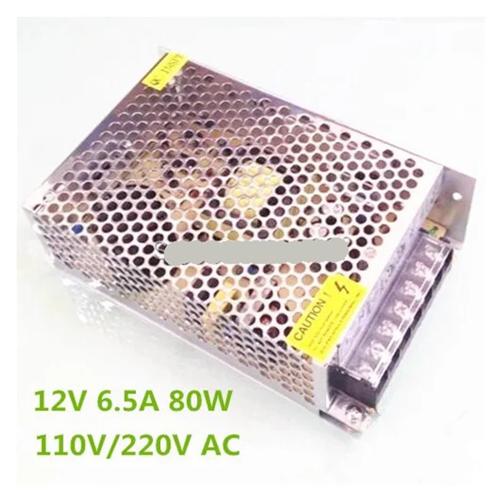 2 uds AC/DC 12V 6.5A 80W Tira de luz LED Fuente de alimentación conmutada Adaptador de Transformador Tira de luz LED Caja de Metal