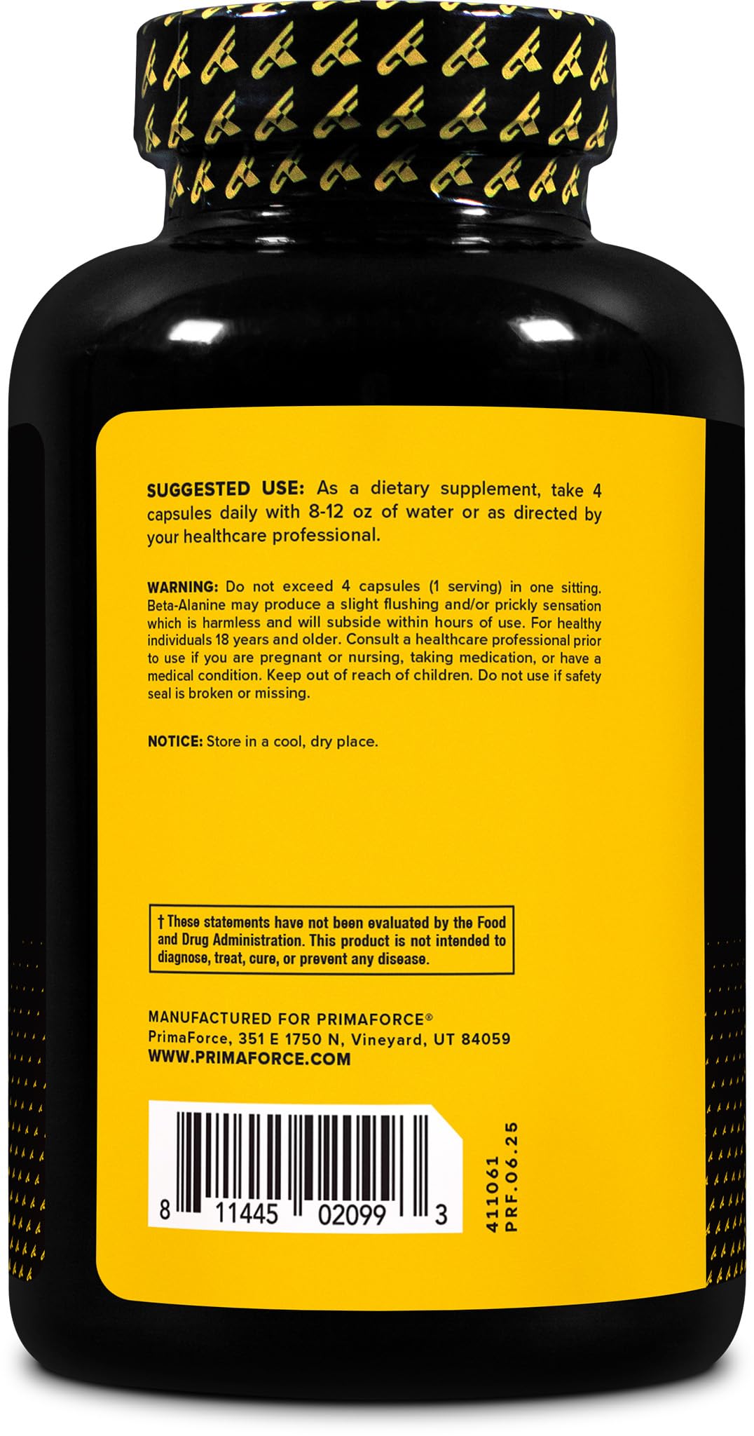 Primaforce Beta Alanine (3,400mg) 180 Capsules — Amazon image 3