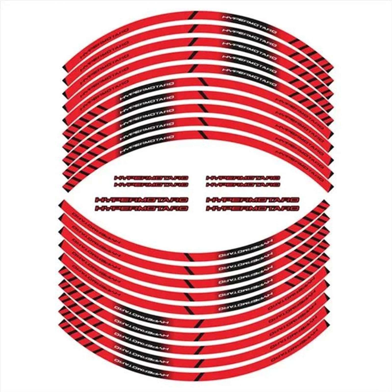 1 Set of Motorcycle Wheel Stickers Stripes Reflective Rim for Ducati 950 821 1100 939 796 698 for Hypermotard(Style 1)