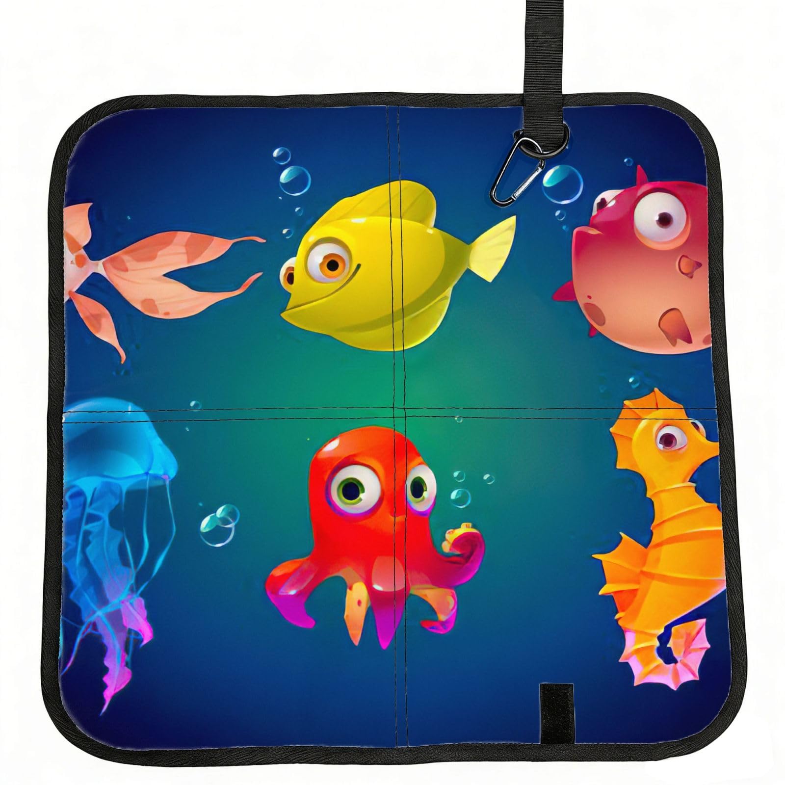 bghdfa Sea Life Print Outdoor Sitting Mat Waterproof Oxford Cloth Seat Cushion Folding Foam Camping Seat For Picnic