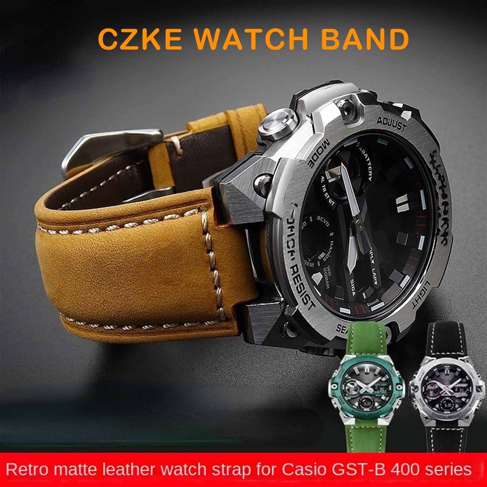 Amazon.co.jp: G-Shock GST-B400 GST-B200用リストストラップレザー