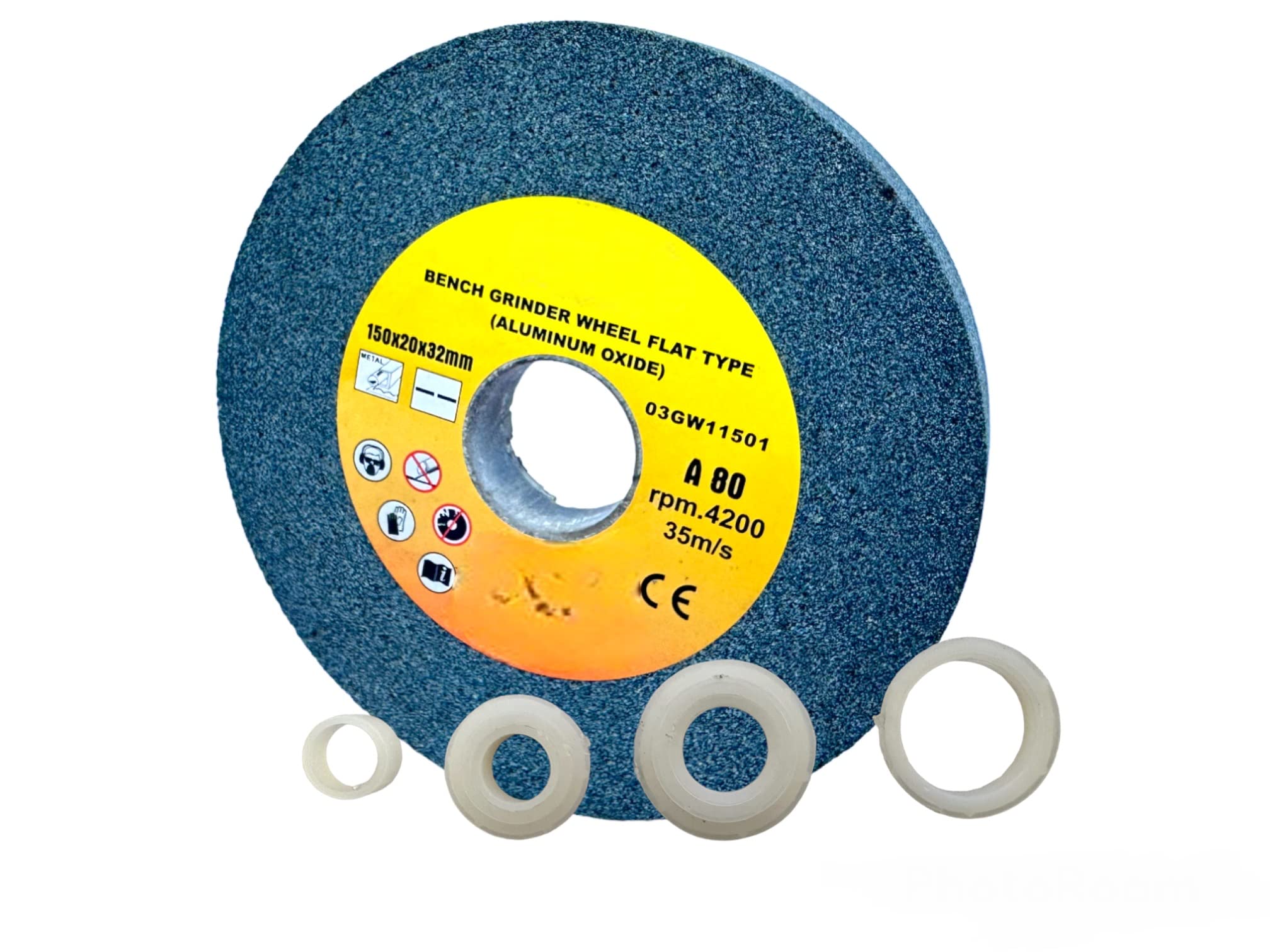 Disco In Ossido Alluminio Pietra 150 mm Per Mola Da Banco Con Grana 80 Pietra Mola Per Smerigliatrici Da Banco 150mmx20mmx32mm Tipo Flat