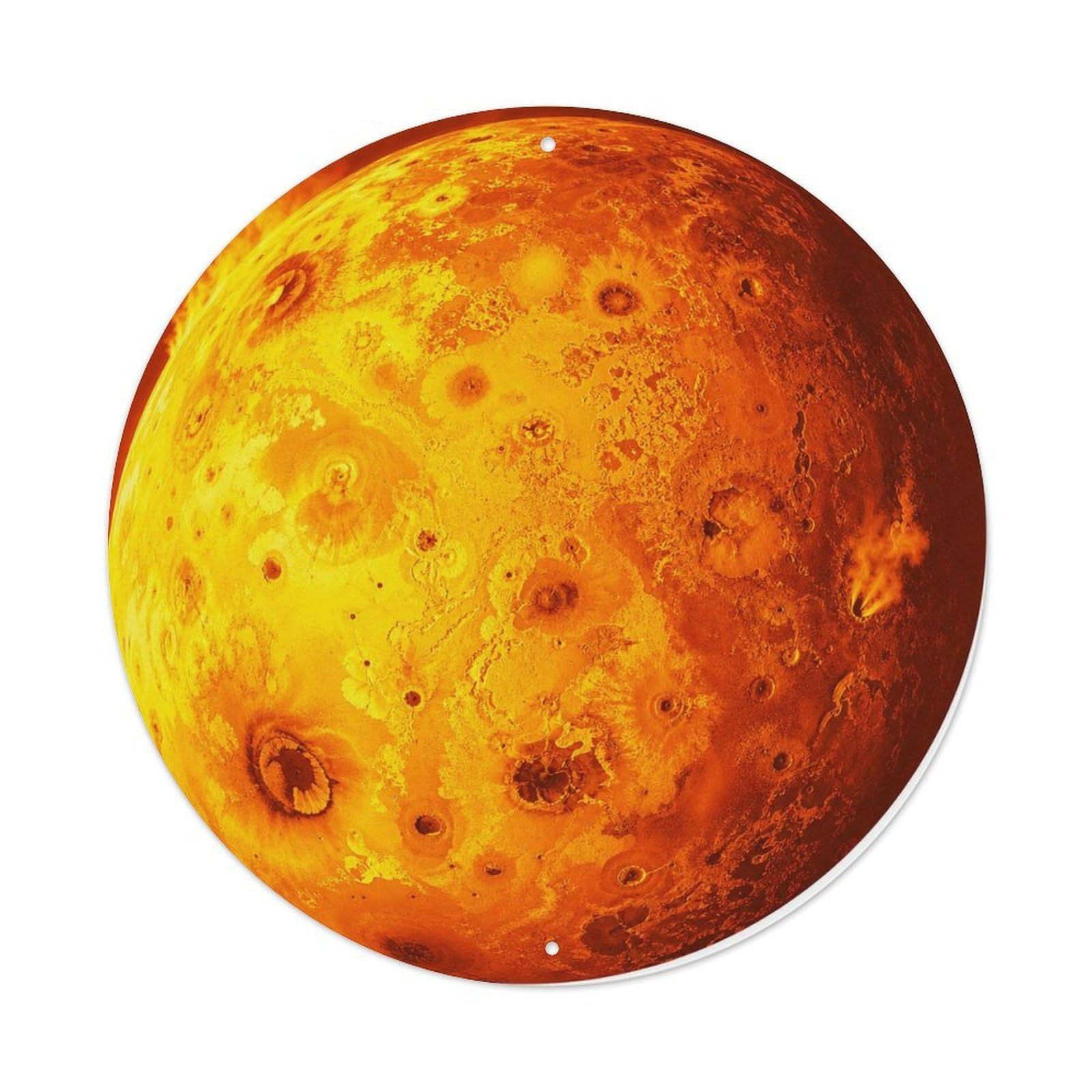 Odgynaw 8X8inch(20X20cm) Cosmic Io Jupiter Moon Observatory View Space Stellar Metal Tin Sign