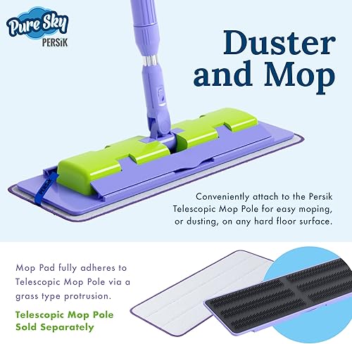 Miniatura 5 de Pure-Sky - Repuesto de cabezal de fregona de microfibra, solo tienes que añadir agua, no necesita detergentes, repuesto de almohadilla de microfibra