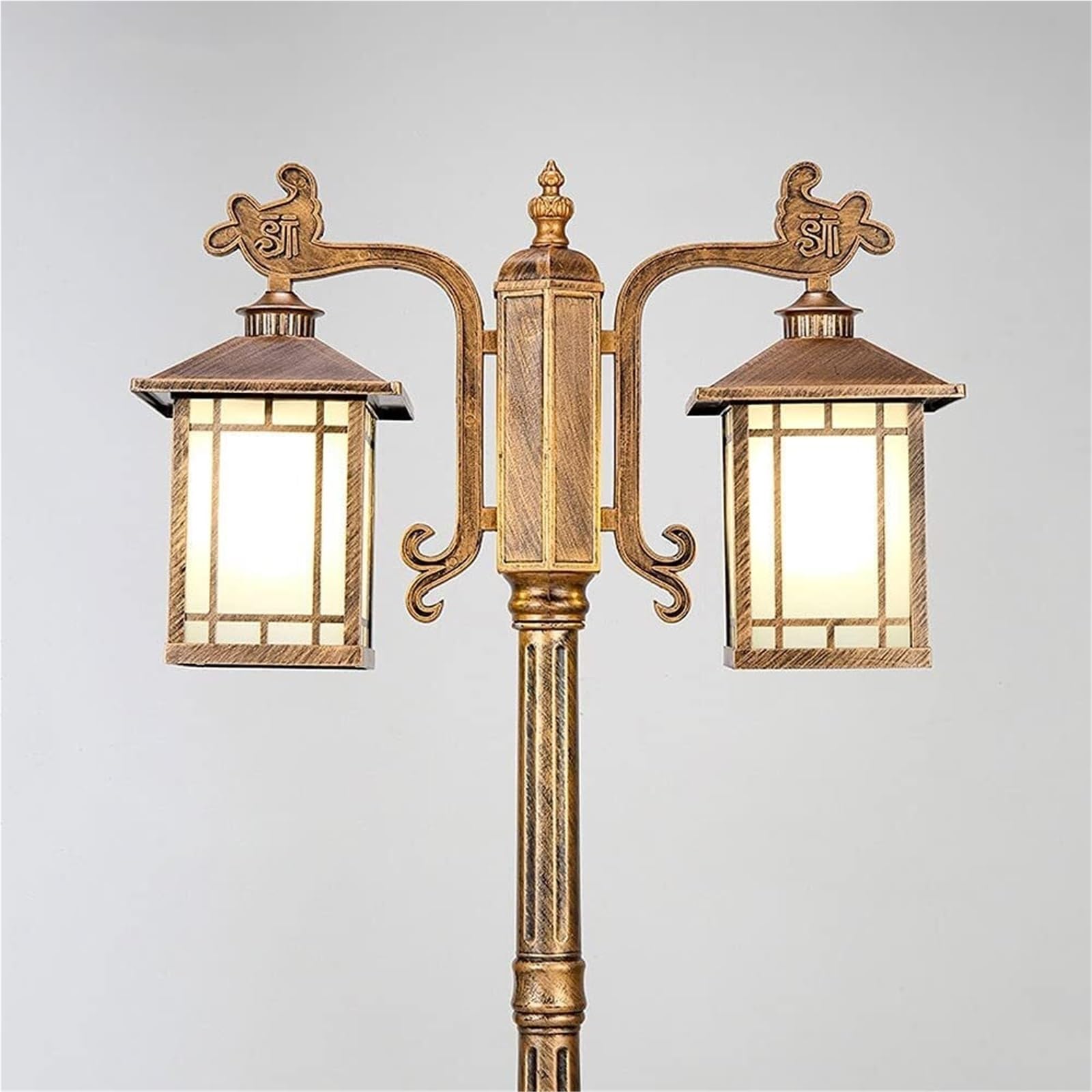 Lampy Zewnętrzne Na Taras, Słupki Oświetleniowe, Zewnętrzne, 3-Punktowe, Wodoodporne, Uliczne, Aluminiowe, Antykorozyjne, Wysokie, Ogrodowe, Willowe, Wspólnotow(Wysokość 295 Cm)