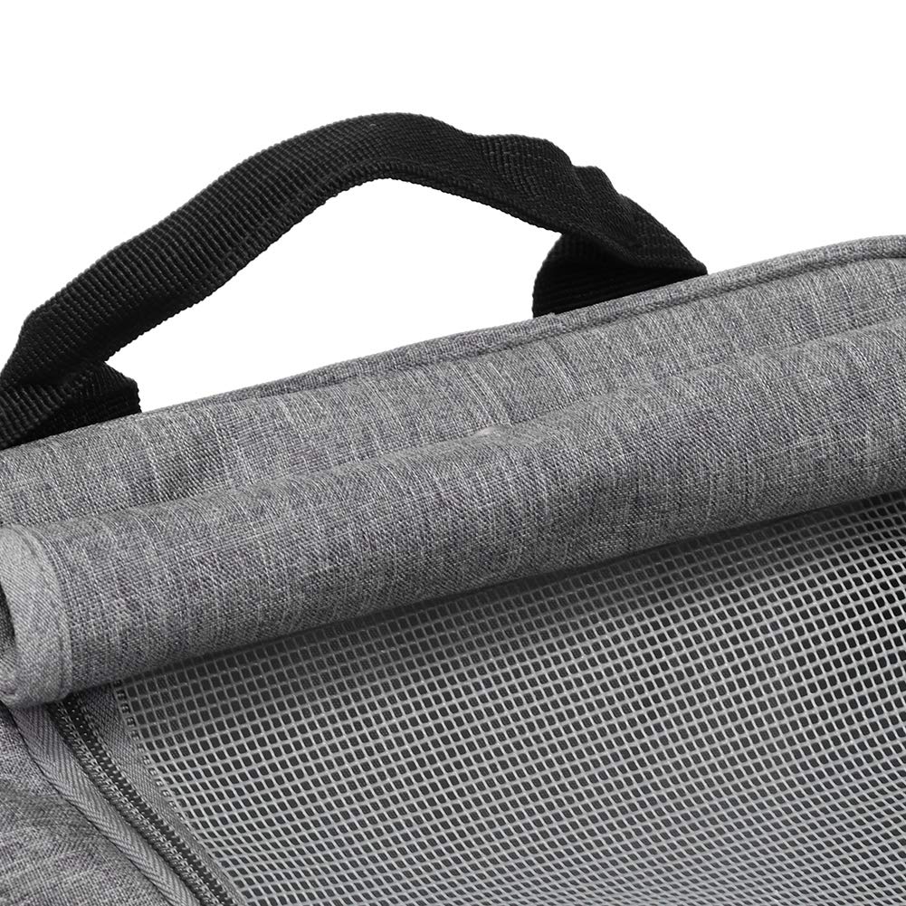 Umweltfreundlicher, atmungsaktiver Tiertransporter – Faltbarer Katzen-Tragetaschen-Rucksack für Outdoor-Reisen mit Mesh-Lüftung und Snacktaschen, zum Tragen über der Schulter oder