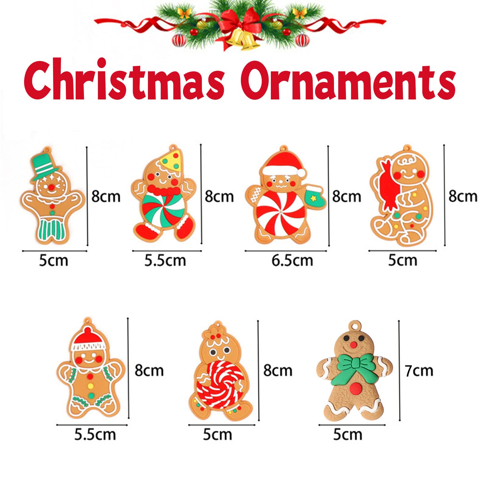 Awakentti Décorations De Noël En Forme De Pain D'épices - Décoration Extérieure à DEL En Acrylique - Lumière 2D En Forme De Bonhomme En Pain D'épices