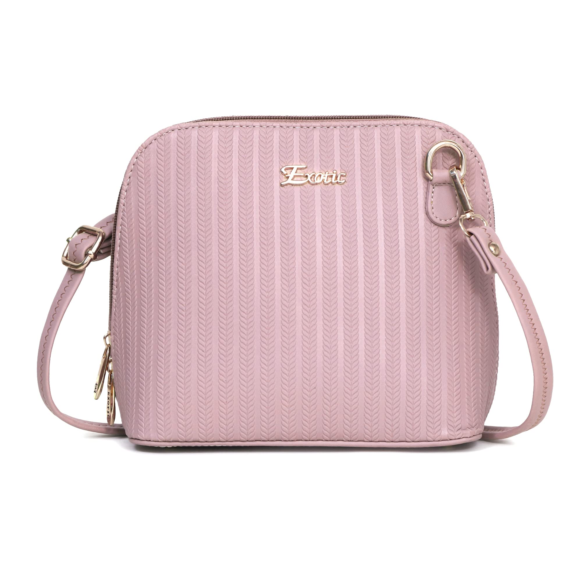 EXOTIC Fashionable Embossed Cross Body Sling Bag for Girls/Women (Rose) (B0BPPMD92G) Amazon Price History, Amazon Price Tracker