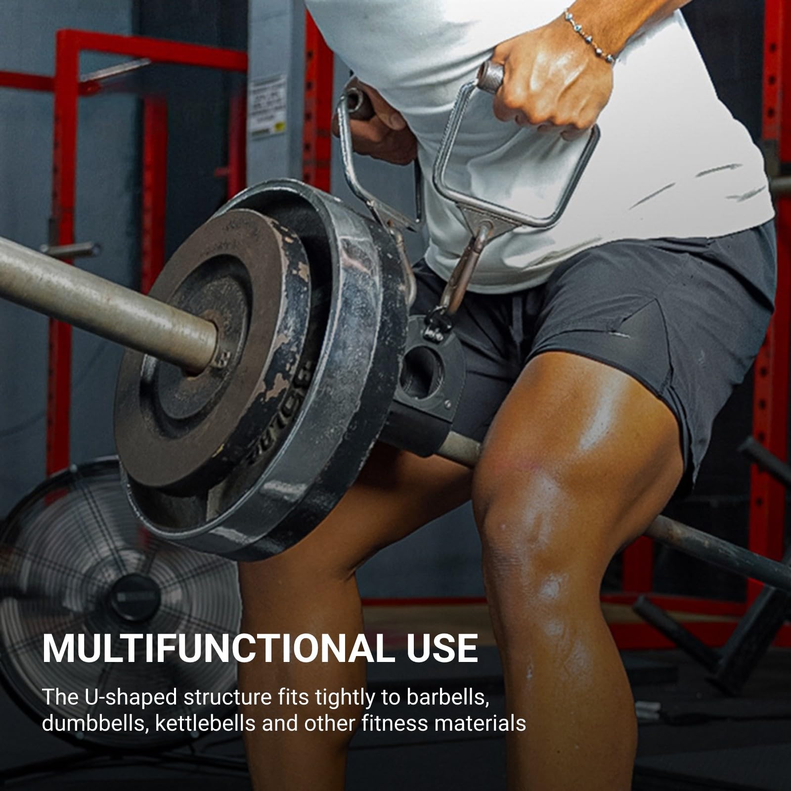 Morsetto a forma di U con impugnatura a T per il caricamento di manubri su bilancieri, clip per barbell, adattatore per mine da parete, Turn Bars nelle mine terrestri Gym Equipments