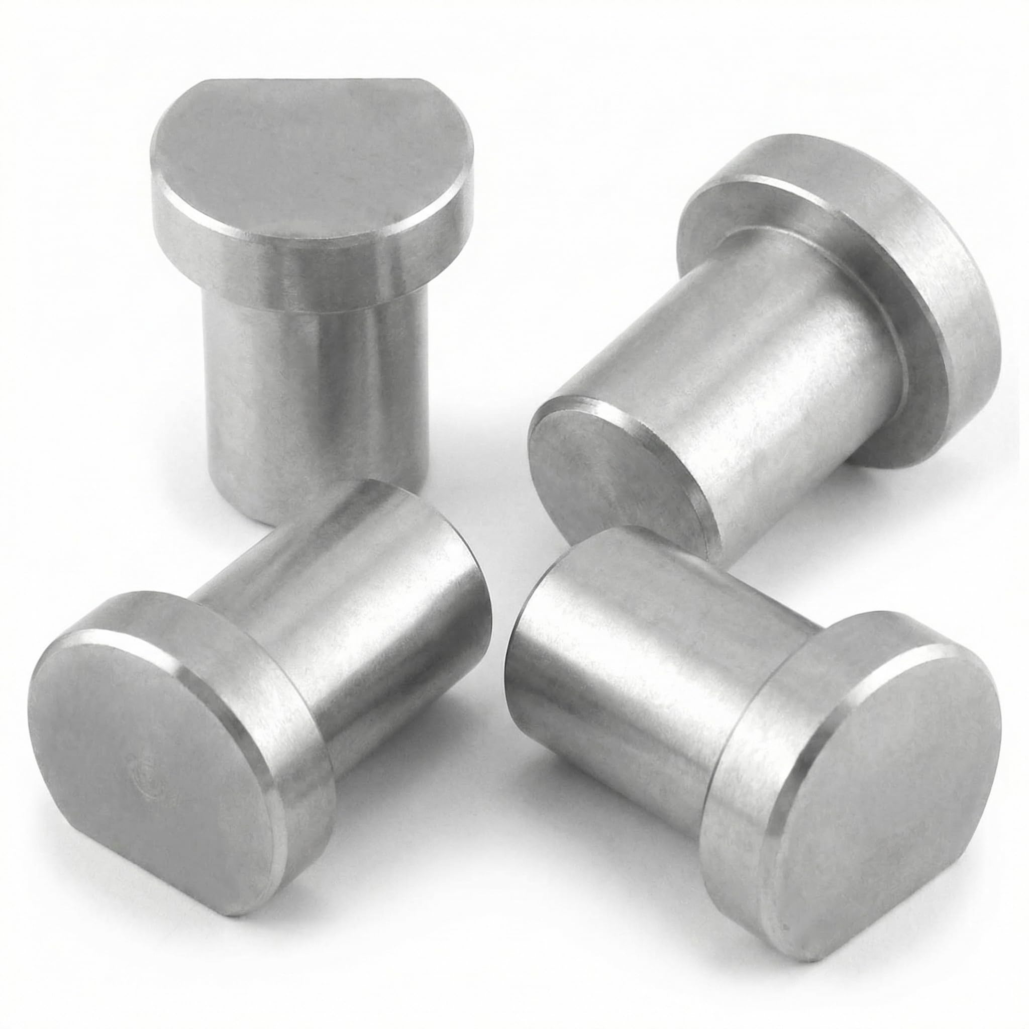 QWORK® 4-częściowe ograniczniki ławki ze stali nierdzewnej Bench Dogs do mocowania i obróbki przedmiotów, do wszystkich stołów warsztatowych z otworami 20 mm