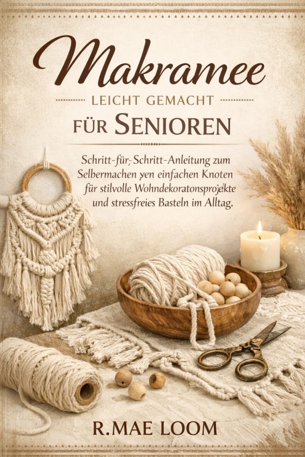 Makramee leicht gemacht für Senioren: Schritt-für-Schritt-Anleitung zum Selbermachen von einfachen Knoten für stilvolle Wohndekorationsprojekte und stressfreies Basteln im Alltag.