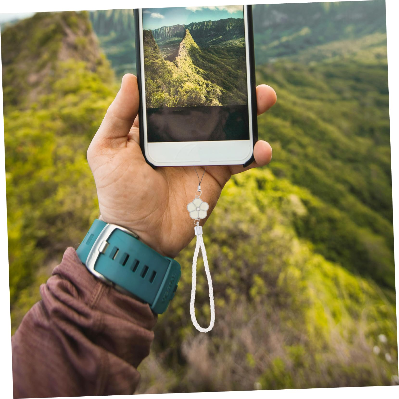 DOITOOL Llavero Anti-perdida Accesorios Moviles Wristband Accesorios Running Cordón Encanto De La Correa Del Teléfono Cadena De Cuerda Colgante Black