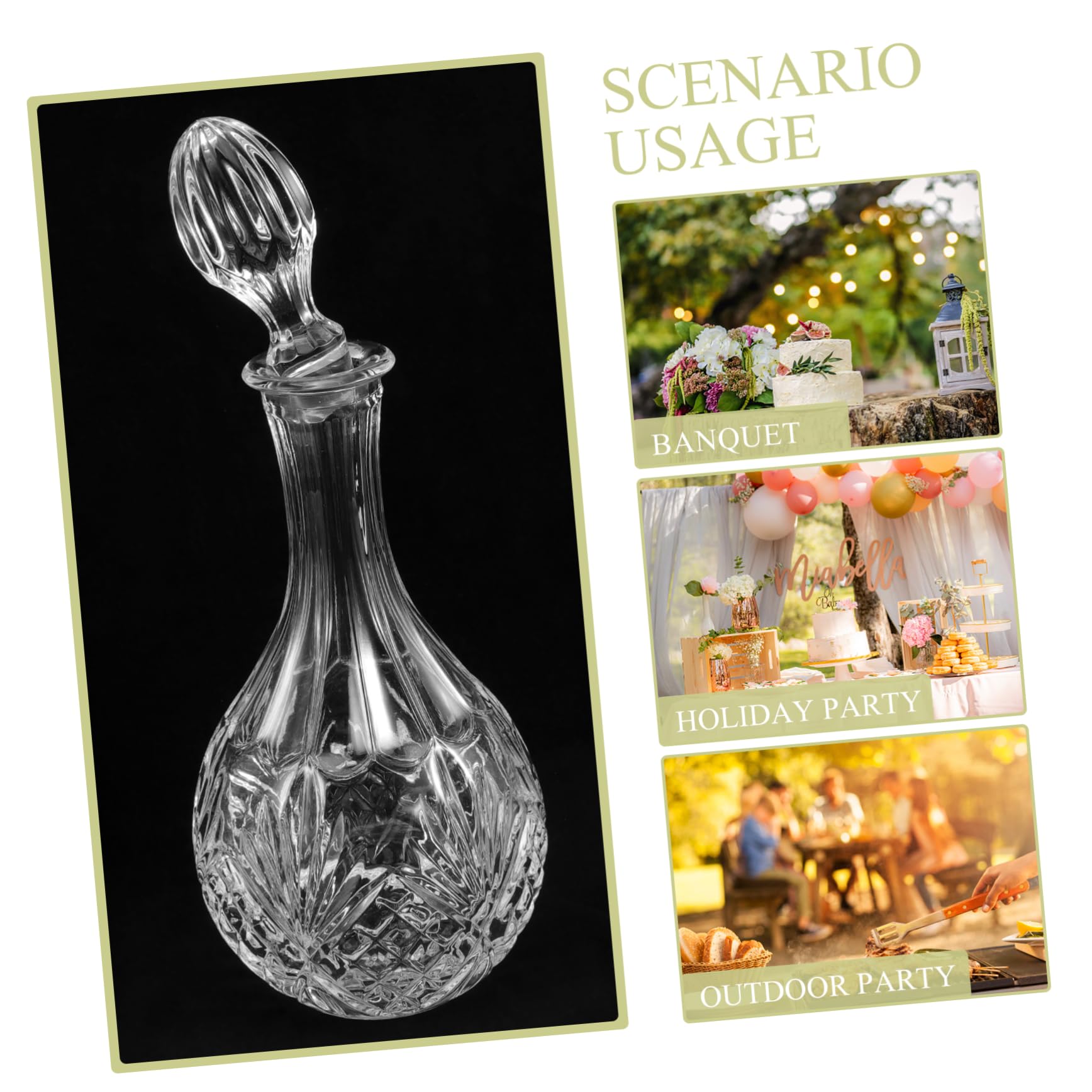 Cabilock Jarra De Vidrio Decantador De Vino Vaso De Vino Con Tapa Copas De Vino De Cristal Vaso Con Tapa Dispensador De Bebidas De Vidrio Kit De Vino Copa De Vino Lata De Vino Con Cubierta