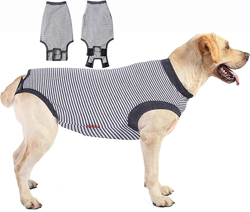 Vista 19 de Traje de recuperación de cirugía para perro, traje de recuperación quirúrgica para perro, macho y hembra, camisa esterilizada para poscirugía, cono