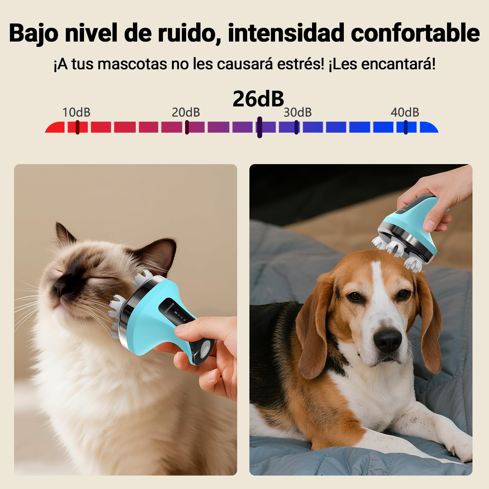 Masajeador de Cuero Cabelludo Eléctrico IPX7, 4D Recargable con 108 Puntos de Masaje, para Crecimiento del Cabello y Relajación - Uso en Cabeza y Todo el Cuerpo