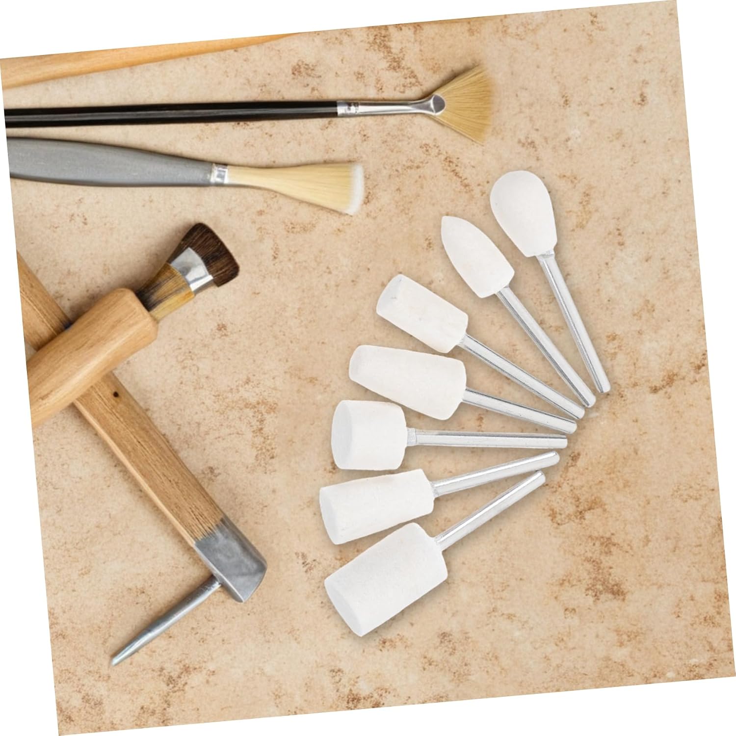 Mobestech 13pcs Wool Felt Grinding Bits Polishing Buffing Heads Wool Polishing Points for Jewelry Watches Glass and Metal Rotary Tool Accessories