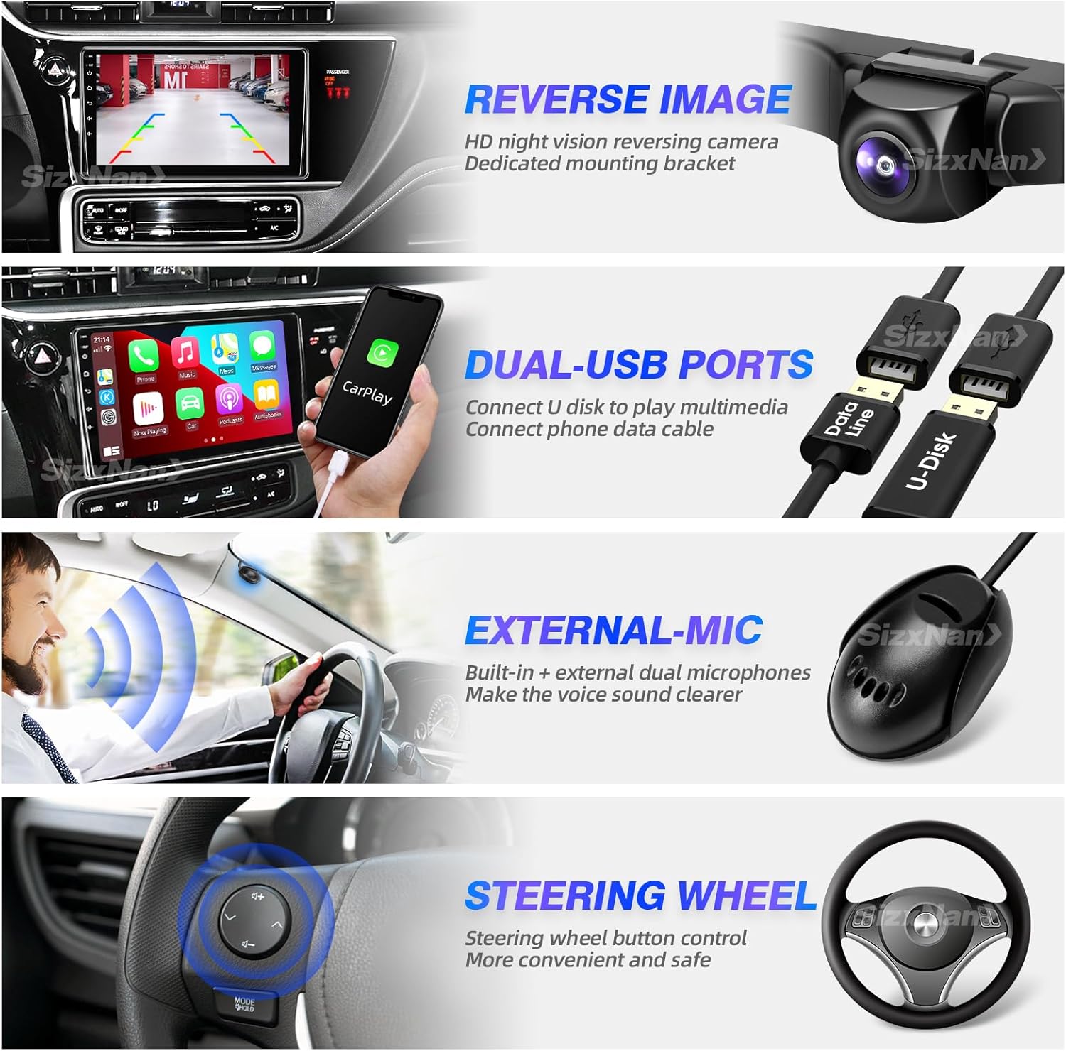 Android Radio Upgrade for Toyota Corolla 2017 2018 2019 TouchScreen Compatible with Wireless Carplay Android Auto,Car Stereo Bluetooth Navigation GPS WIFI FM/AM Backup Camera 8 croe Head Unit